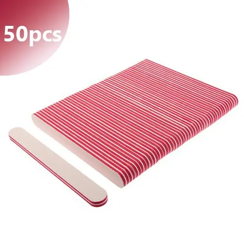 50ks balenie - Inginails Biely pilník - červený, dvojitý stred, 80/80