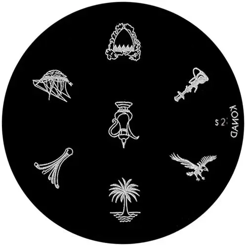 Kovová doštička na zdobenie nechtov pečiatkovaním, S2