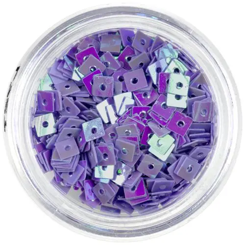 Ozdobné štvorčeky s dierkou - svetlofialové