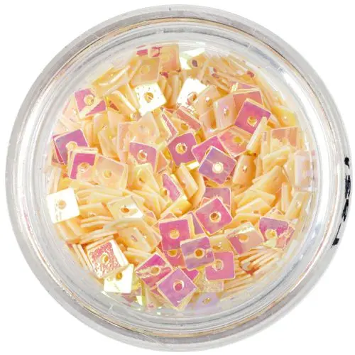 Ozdoba na nechty - broskyňové štvorčeky s dierkou