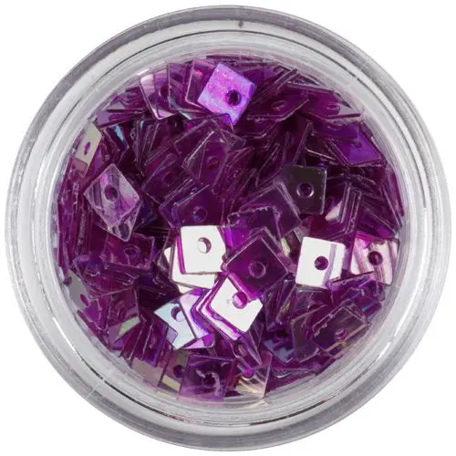 Ozdobné štvorčeky s dierkou - tmavoružové