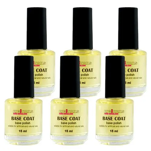 6x Base Coat 15ml - podkladový lak Inginails 