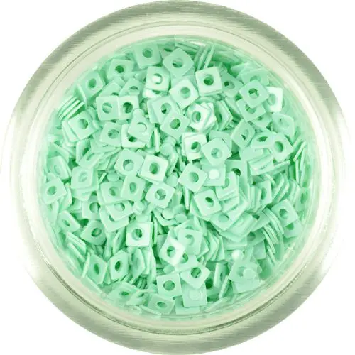 Mätovo zelený štvorček s dierkou