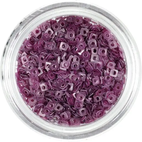 Malé štvorčeky s dierkou - svetlobordové