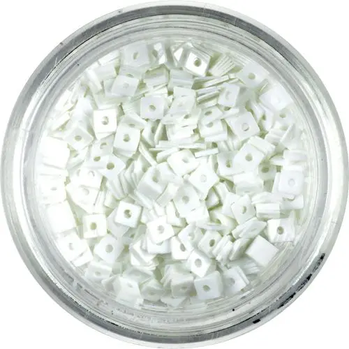 Malý štvorček s dierkou - biely