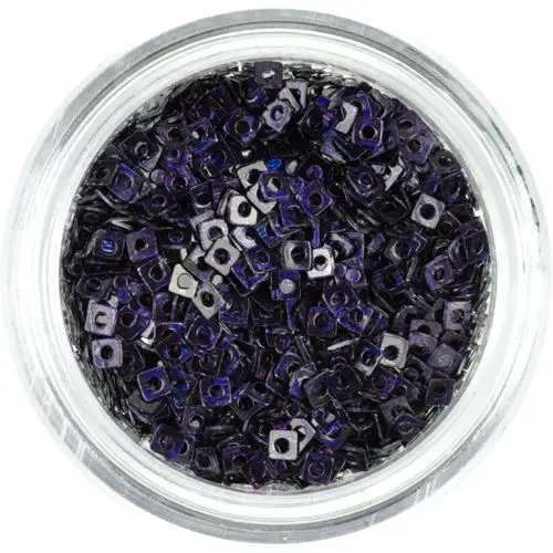 Hologramové štvorčeky s dierkou - čierne