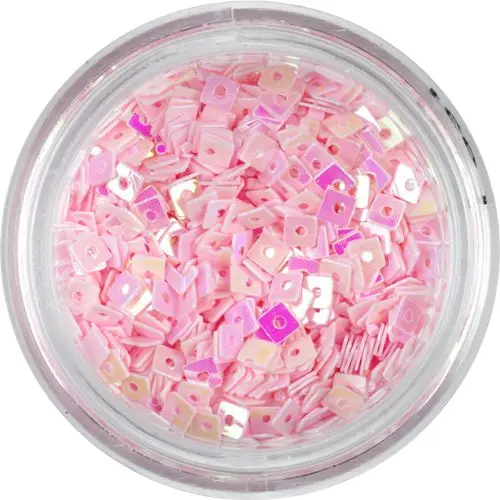 Malý svetloružový štvorček s dierkou