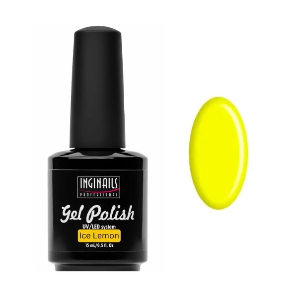Gélový lak na nechty, 2v1 - Ice Lemon 15ml