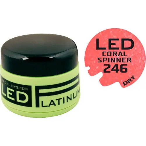 LED UV farebný gél - 246 Coral Spinner, 9g 
