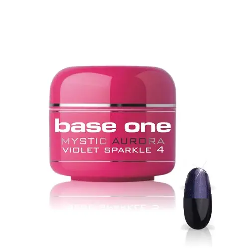 UV Gel na nechty Silcare Base One Color Mystic Aurora – Violet Sparkle 04, 5g
