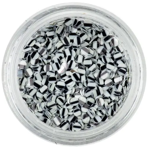 Flitre - biele, čierne prúžky, mini