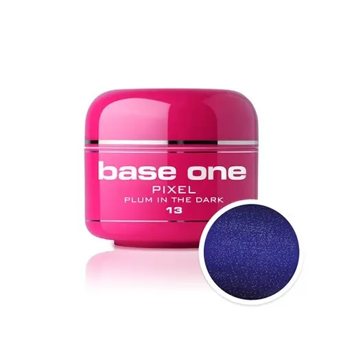 UV Gel na nechty Silcare Base One Pixel – Plum In The Dark 13, 5g