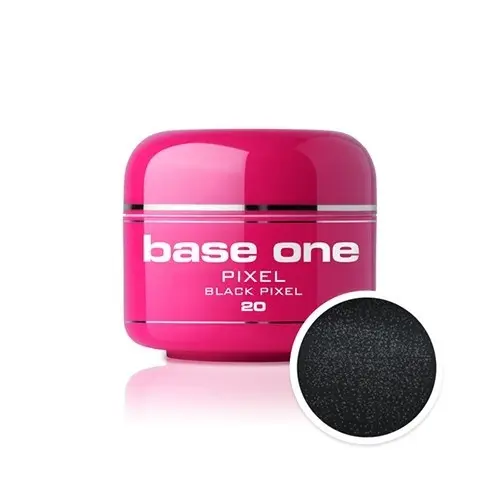 UV Gel na nechty Silcare Base One Pixel – Black Pixel 20, 5g