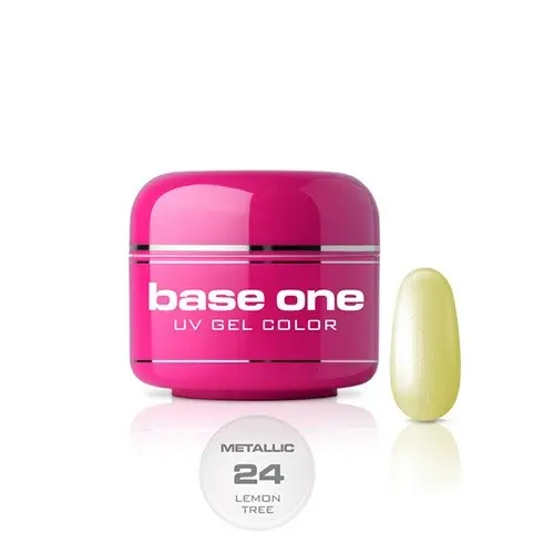 UV Gel na nechty Silcare Base One Metallic – Lemon Tree 24, 5g