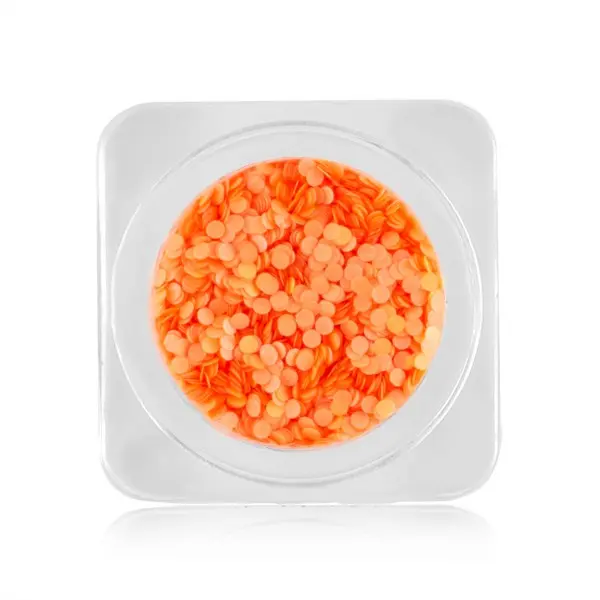 Ozdoby na nechty – kolieska 1mm - neonovooranžové