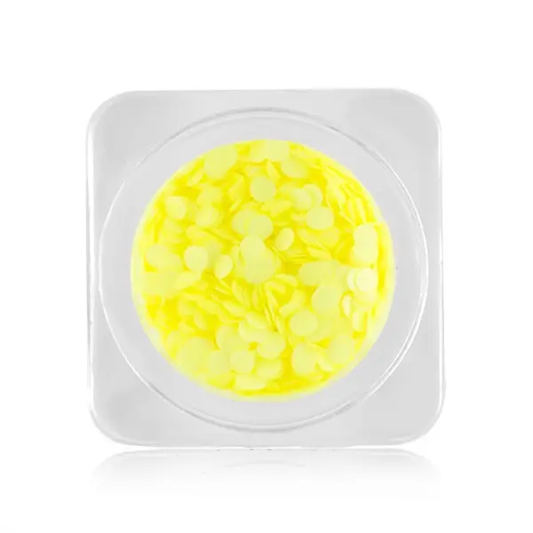 Ozdoby na nechty – kolieska 2mm - neónovožlté