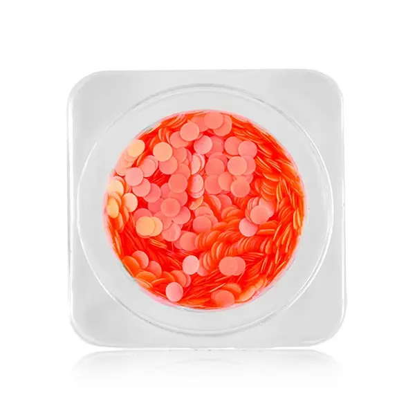 Ozdoby na nechty – kolieska 2mm - neónočervené