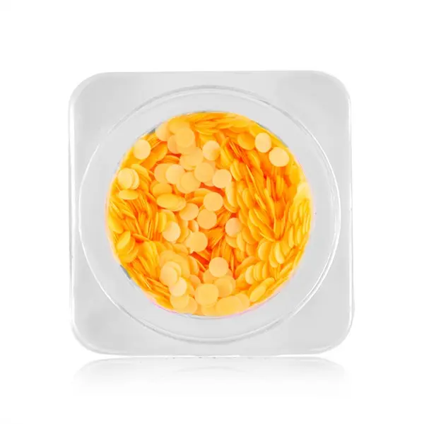 Ozdoby na nechty – kolieska 2mm - svetlé neónovooranžové