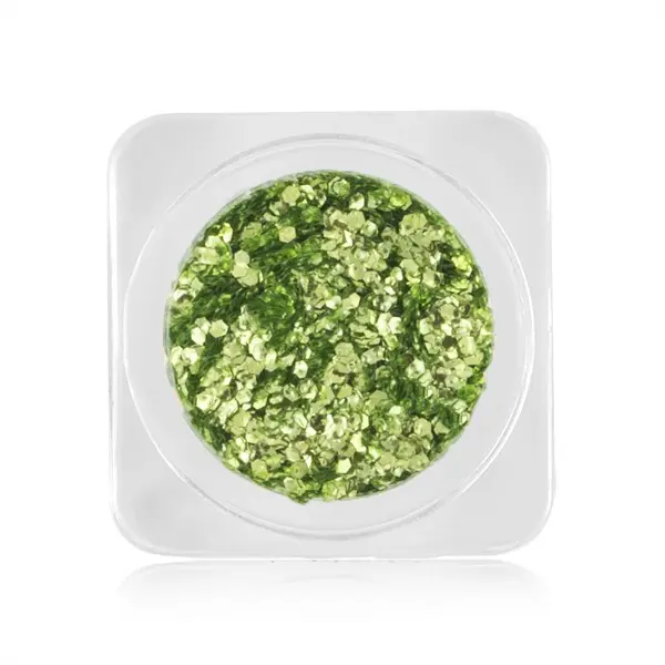 Ozdoby na nechty – kolieska v metalickej farbe - svetlozelená