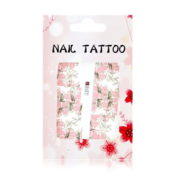 Luxusné vodné nálepky na nechty – Kvety – A087