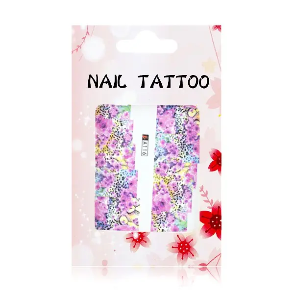 Luxusné vodné nálepky na nechty – Kvety – A116 