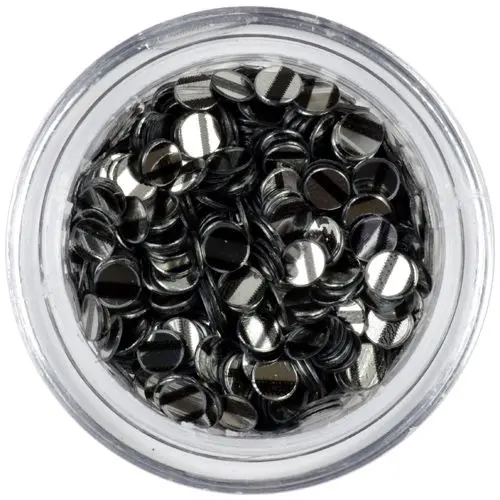 Flitre - strieborné, čierne prúžky