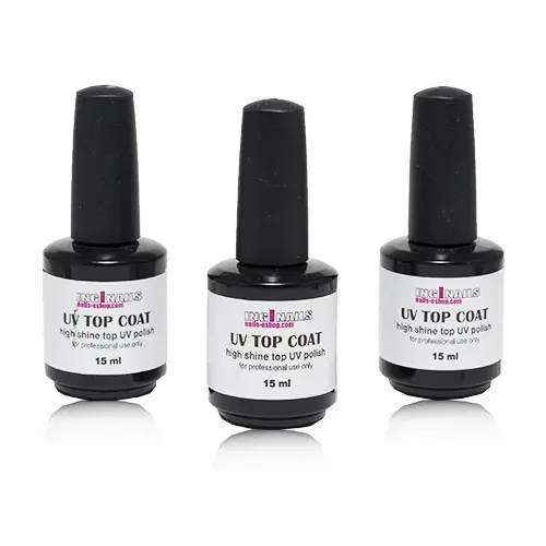 UV Top Coat - vrchný UV lak s leskom Inginails, 3ks