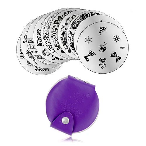 Sada 10ks pečiatkovacích doštičiek a puzdra na doštičky