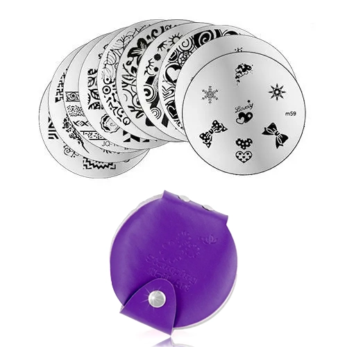 Sada 10ks pečiatkovacích doštičiek a puzdra na doštičky