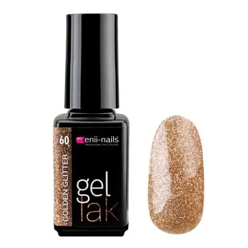 ENII Gélový lak 11ml - Golden Glitter 60