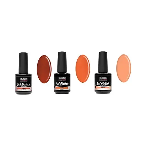 Sada malá 3ks vysokokvalitných gél lakov - Orange