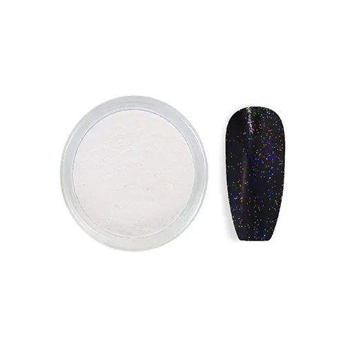 Glitrový ozdobný prášok - biely č.1, 3g