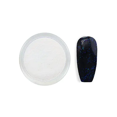 Glitrový ozdobný prášok - biely č.4, 3g