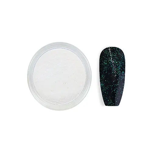 Glitrový ozdobný prášok - biely č.6, 3g