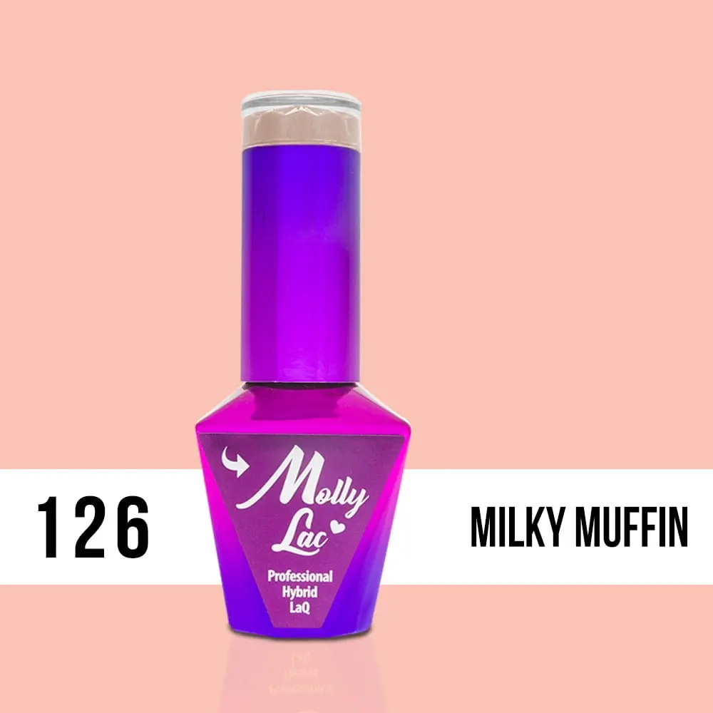 MOLLY LAC UV/LED gél lak Yoghurt - Milky Muffin 126, 10ml
