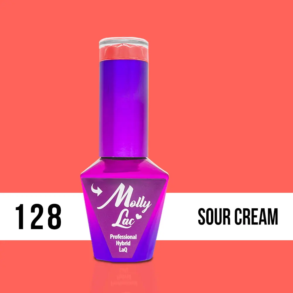MOLLY LAC UV/LED gél lak Yoghurt - Sour Cream 128, 10ml