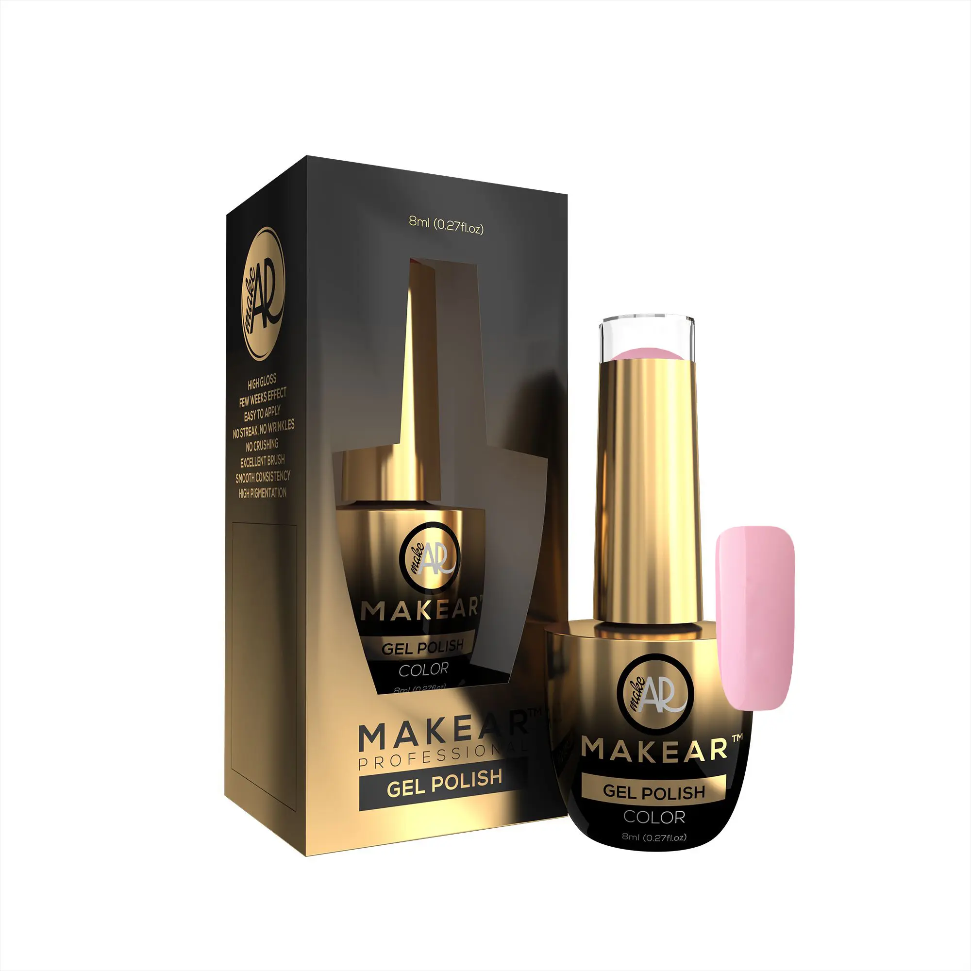 Makear Farebný gél lak Glamour - 714, 8ml