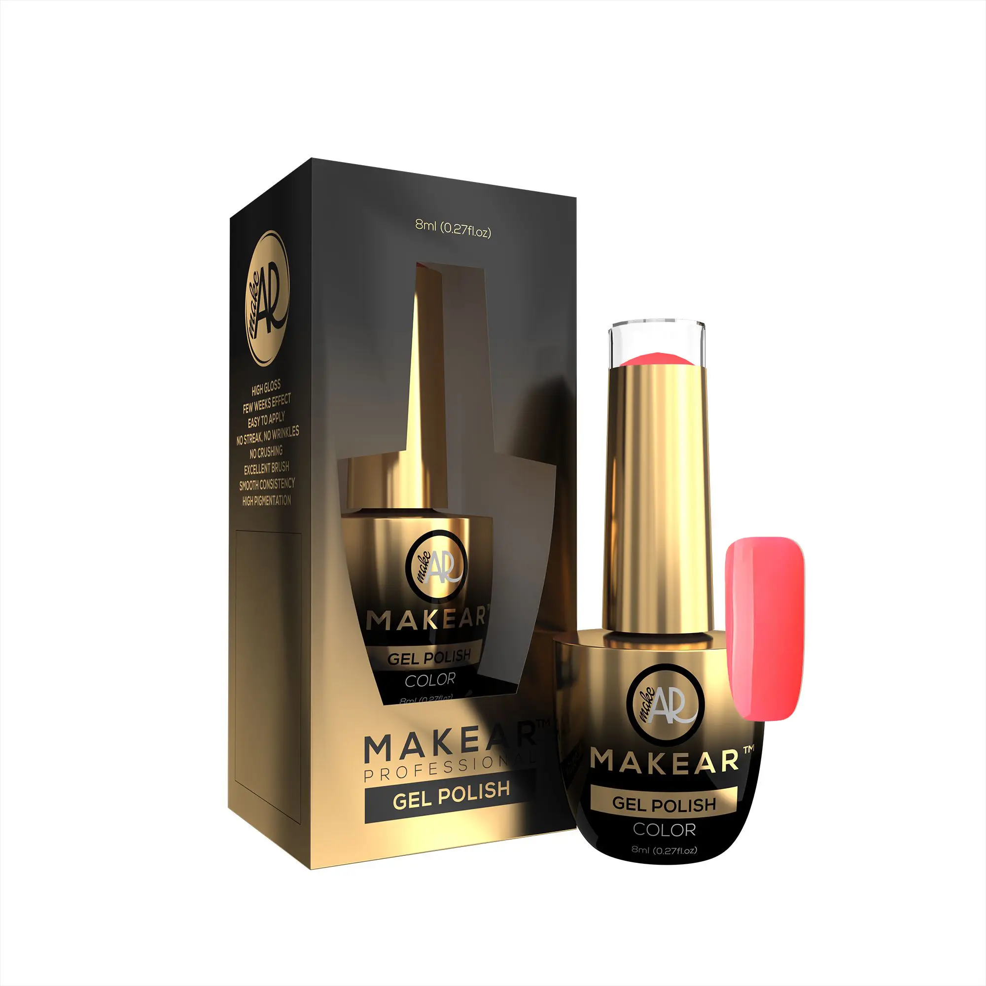 Makear Farebný gél lak - Neon bubblegum pink - N10, 8ml