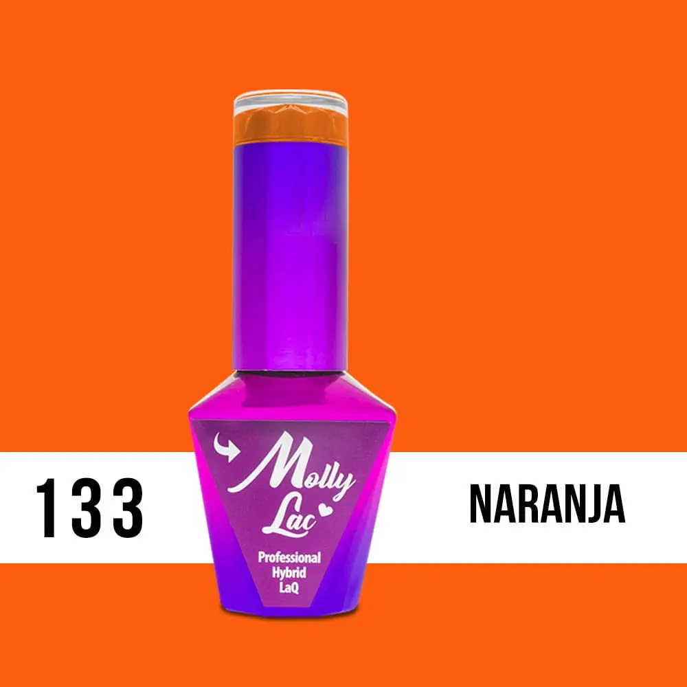 MOLLY LAC UV/LED gél lak Bubble Tea - Naranja 133, 10ml