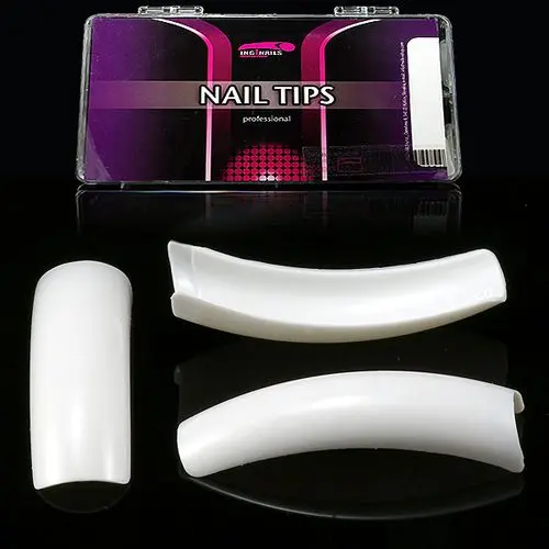 Royal French White, 500ks box - nechtové tipy Inginails mix 1-10