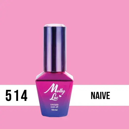 MOLLY LAC UV/LED gél lak Miss Iconic - Naive 514, 10ml