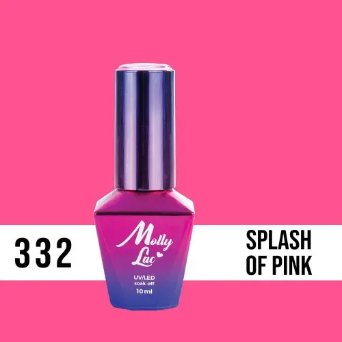 MOLLY LAC UV/LED gél lak Fancy Fashion - Splash Of Pink 332, 10ml
