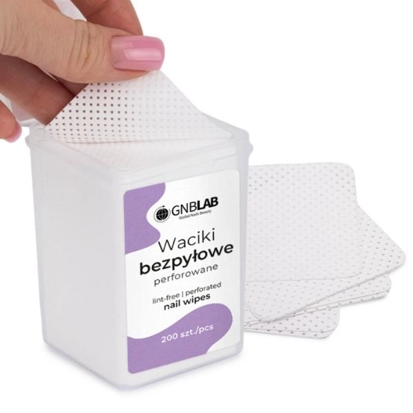 Perforované tampóny na nechty - biele, 200ks