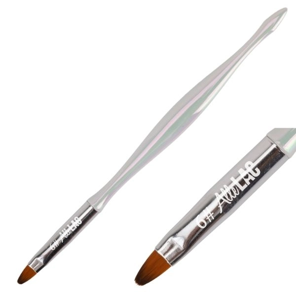 AlleLac štetec na gél, biely, oválny č. 6