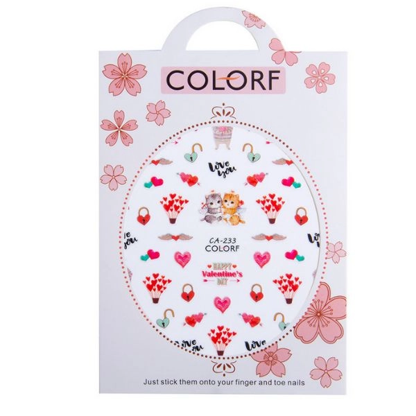 Nálepky na nechty - Valentín CA-233