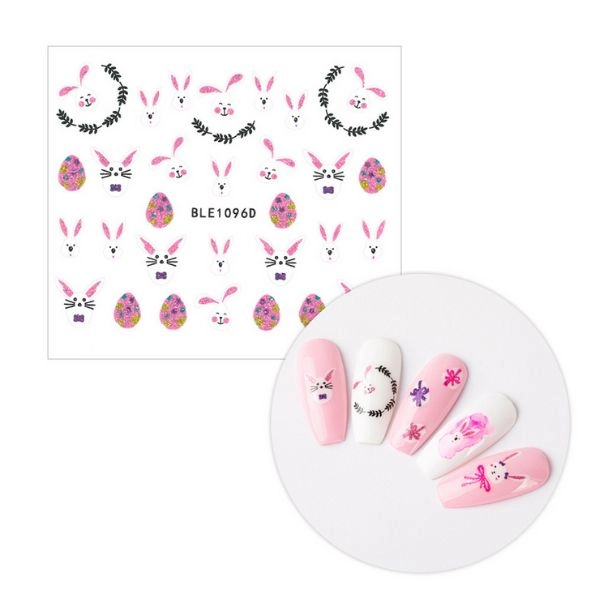 3D nálepky na nechty - Veľká noc BLE 1096D