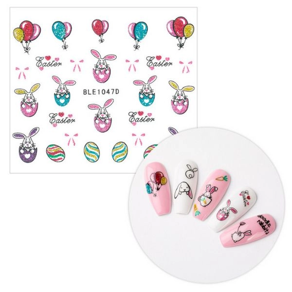 3D nálepky na nechty - Veľká noc BLE 1047D