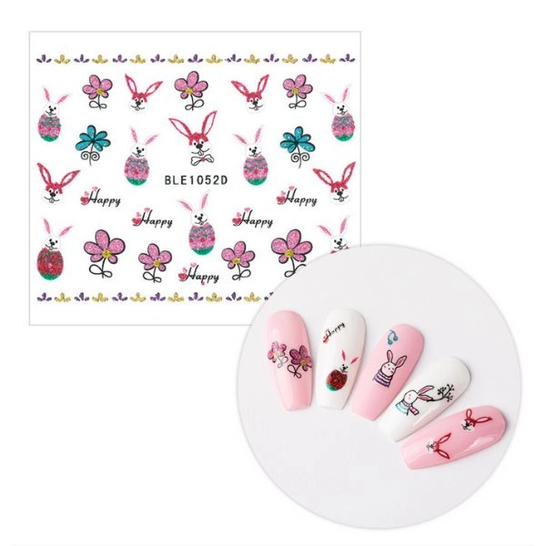 3D nálepky na nechty - Veľká noc BLE 1052D