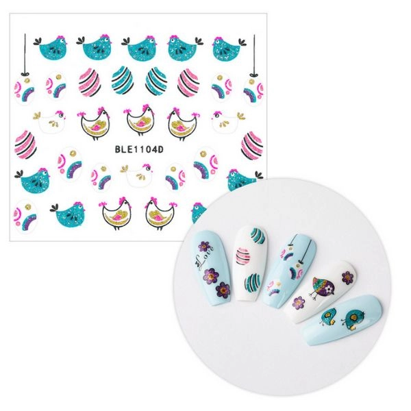 3D nálepky na nechty - Veľká noc BLE 1104D