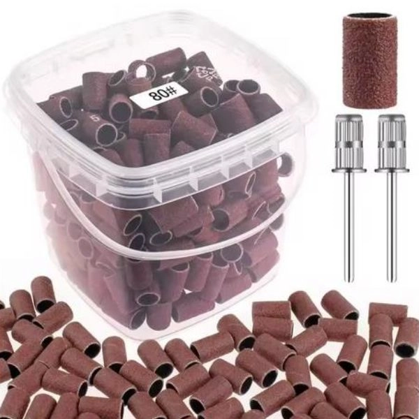 Brúsne valčeky v boxe, 200ks - zrnitosť 80